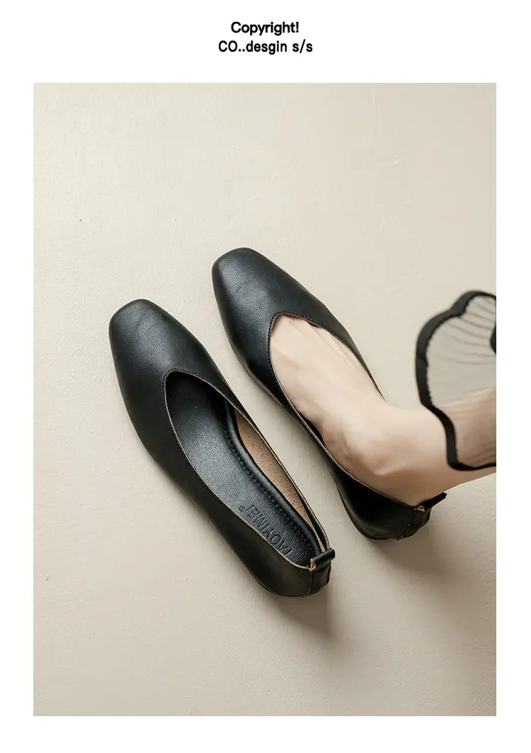 Soft Leather Mom Shoes for Women, Soft Leather Flat Shoes, Spring New Style, Versatile Soft Sole Comfortable Granny Shoes, Women's Shallow Work Shoes — feature 23