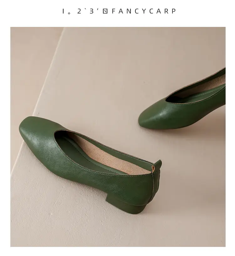Soft Leather Mom Shoes for Women, Soft Leather Flat Shoes, Spring New Style, Versatile Soft Sole Comfortable Granny Shoes, Women's Shallow Work Shoes — feature 32