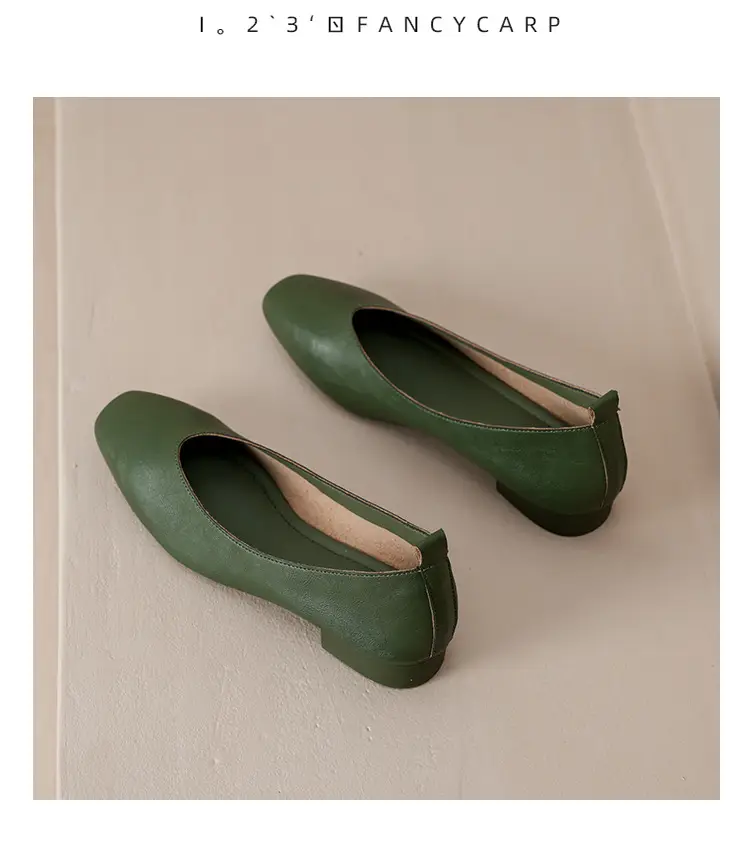 Soft Leather Mom Shoes for Women, Soft Leather Flat Shoes, Spring New Style, Versatile Soft Sole Comfortable Granny Shoes, Women's Shallow Work Shoes — feature 33
