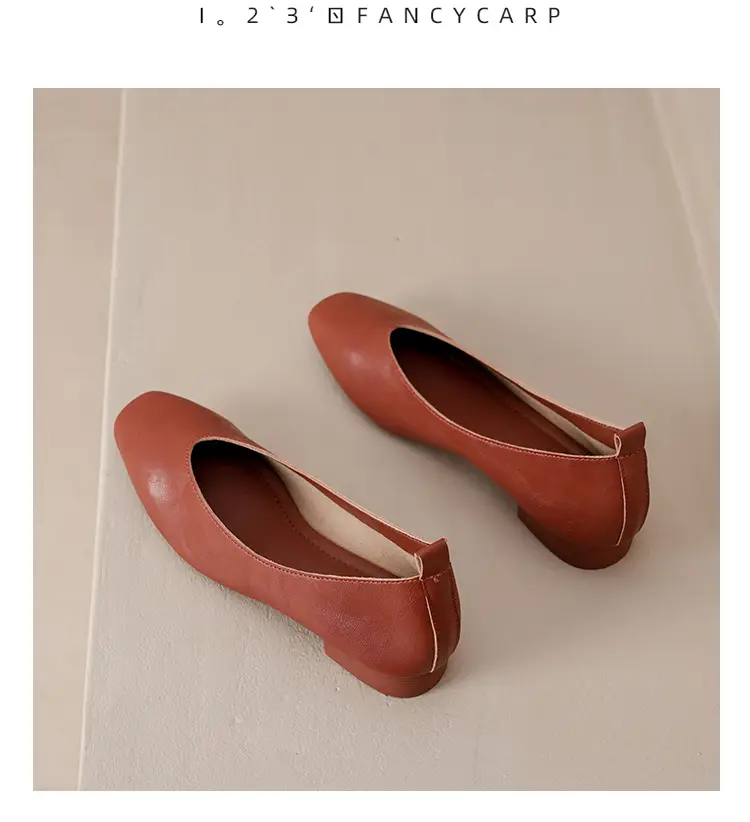 Soft Leather Mom Shoes for Women, Soft Leather Flat Shoes, Spring New Style, Versatile Soft Sole Comfortable Granny Shoes, Women's Shallow Work Shoes — feature 39