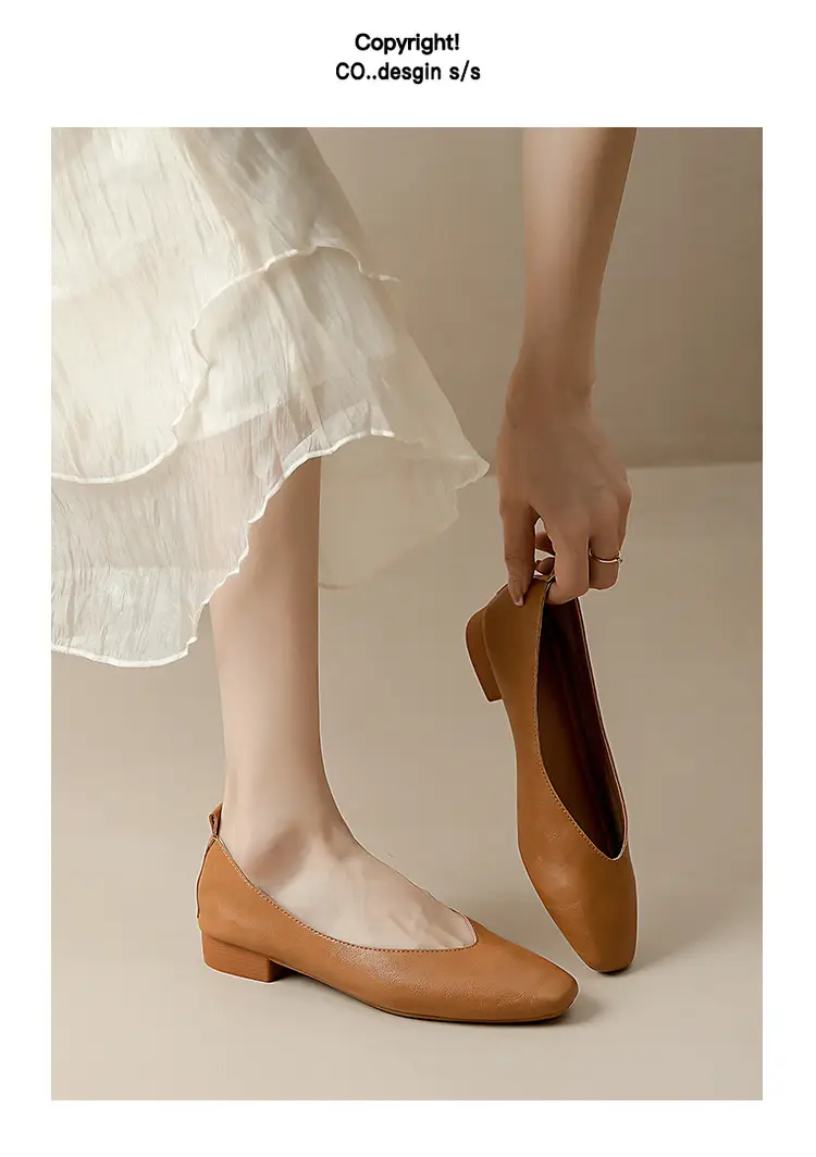 Soft Leather Mom Shoes for Women, Soft Leather Flat Shoes, Spring New Style, Versatile Soft Sole Comfortable Granny Shoes, Women's Shallow Work Shoes — feature 41