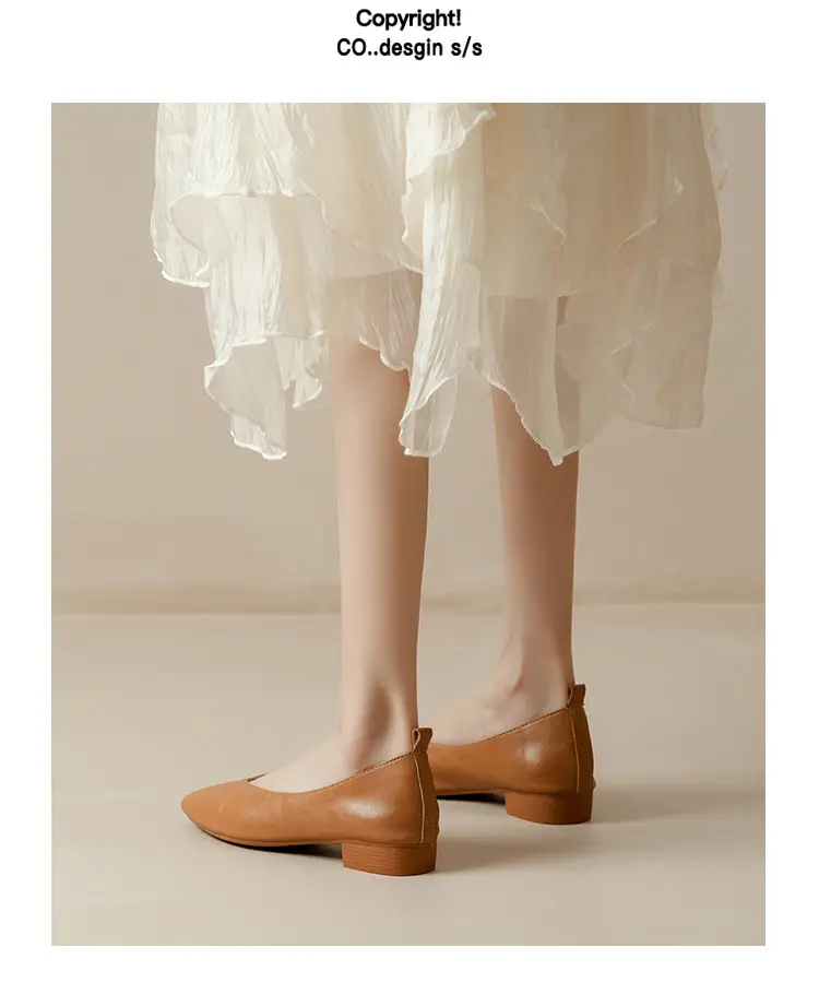 Soft Leather Mom Shoes for Women, Soft Leather Flat Shoes, Spring New Style, Versatile Soft Sole Comfortable Granny Shoes, Women's Shallow Work Shoes — feature 44