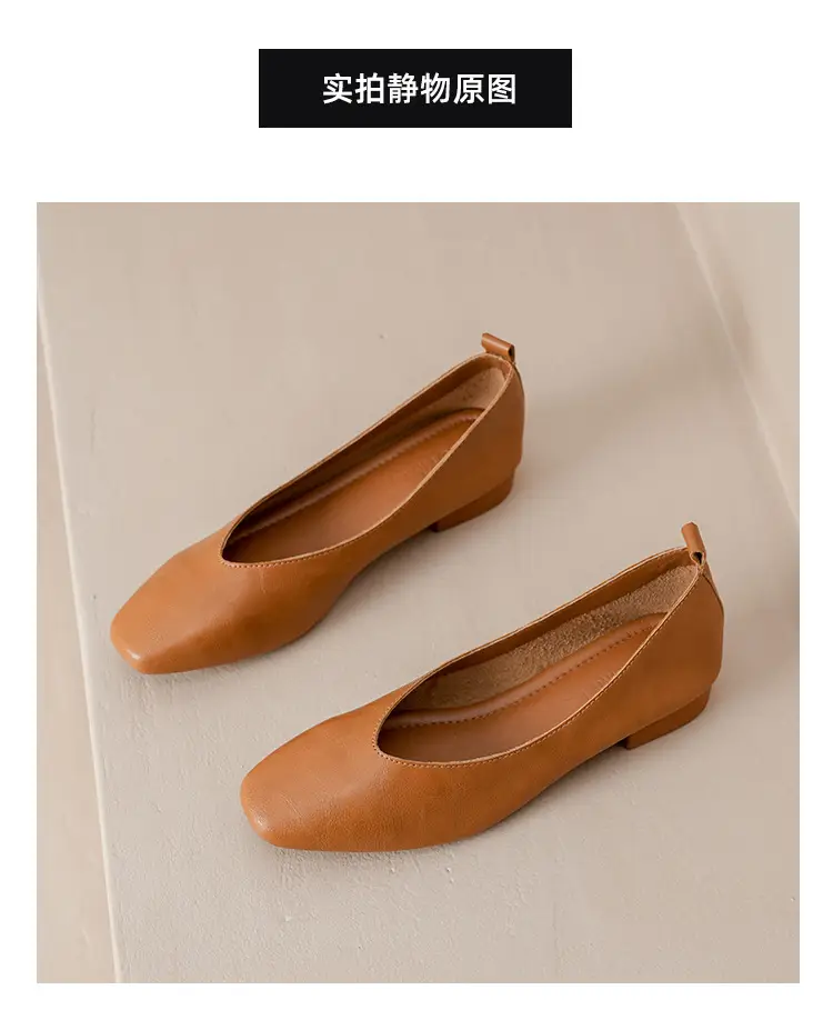 Soft Leather Mom Shoes for Women, Soft Leather Flat Shoes, Spring New Style, Versatile Soft Sole Comfortable Granny Shoes, Women's Shallow Work Shoes — feature 45