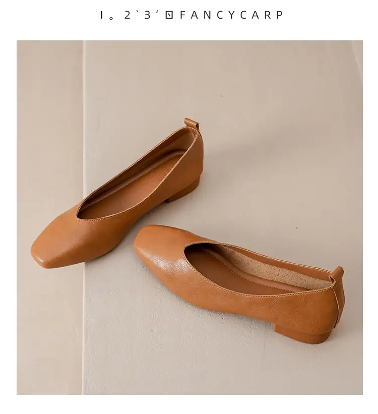Soft Leather Mom Shoes for Women, Soft Leather Flat Shoes, Spring New Style, Versatile Soft Sole Comfortable Granny Shoes, Women's Shallow Work Shoes — feature 46