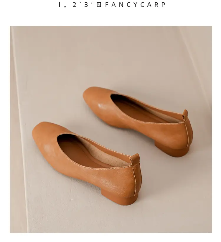 Soft Leather Mom Shoes for Women, Soft Leather Flat Shoes, Spring New Style, Versatile Soft Sole Comfortable Granny Shoes, Women's Shallow Work Shoes — feature 47