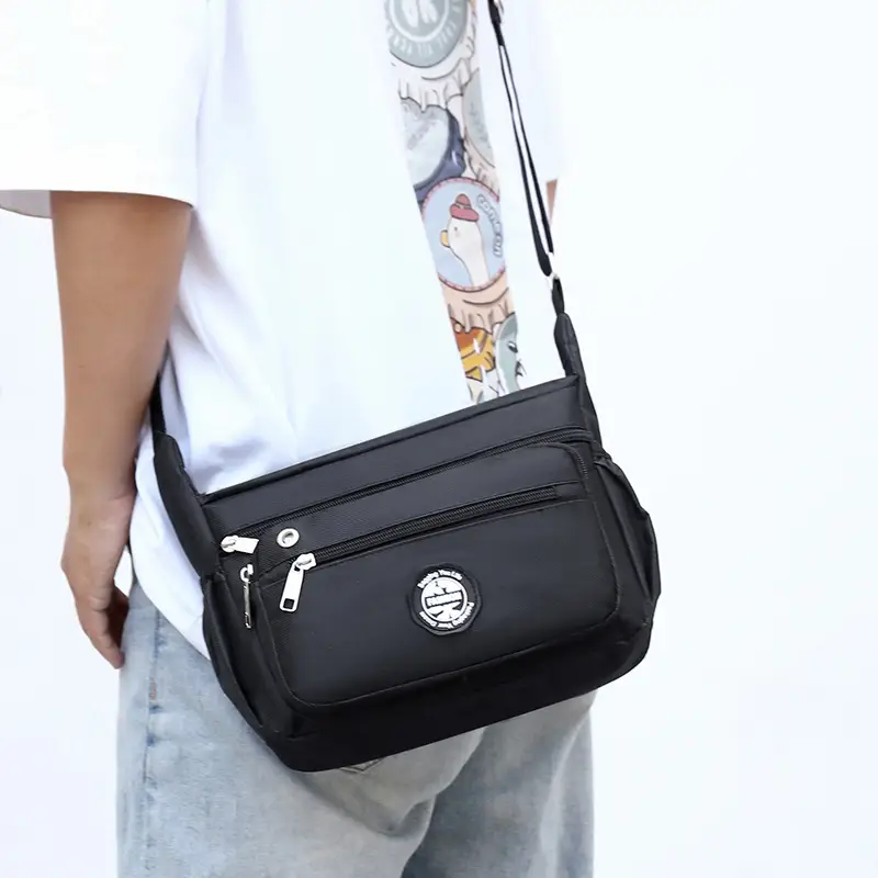 Men's Large Capacity Shoulder Bag Green - Image 7