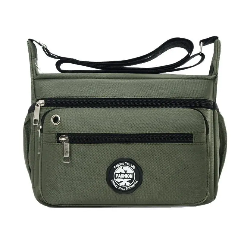 Men's Large Capacity Shoulder Bag Green - Image 9
