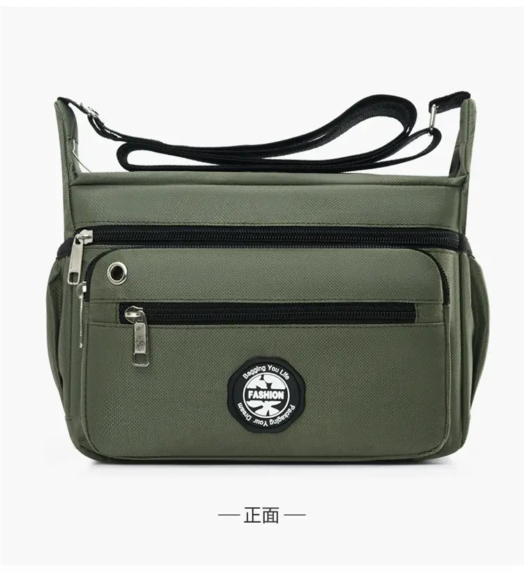Men's Large Capacity Shoulder Bag Green — feature 22