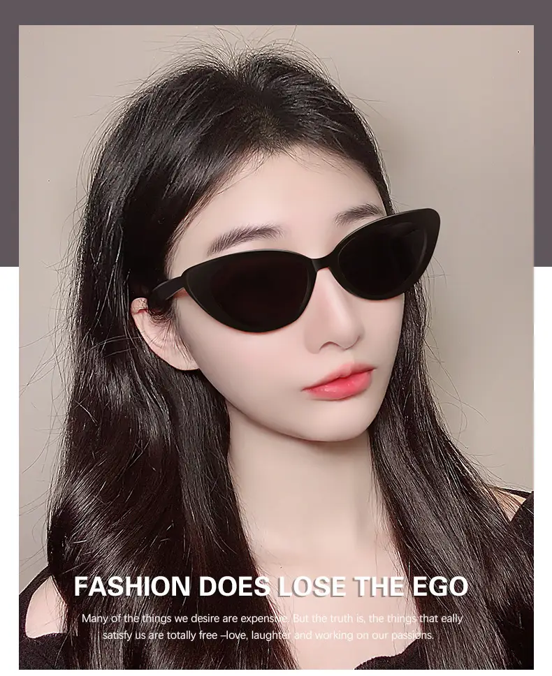 Cat-Eye Sunglasses for Women Men Transparent Frame — feature 1