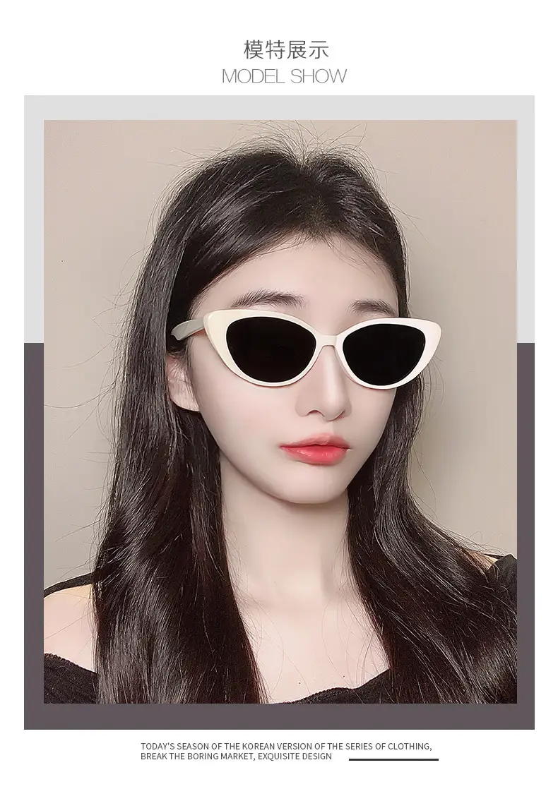Cat-Eye Sunglasses for Women Men Transparent Frame — feature 2