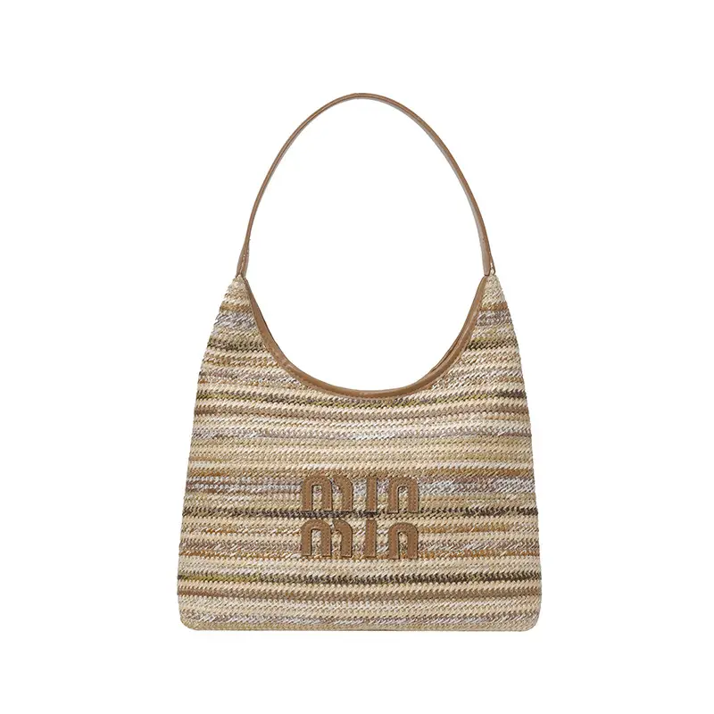 New Colorful Woven Straw Shoulder Bag Large Capacity - Image 2