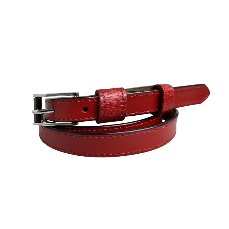 Women's Genuine Leather Pin Buckle Belt Black - Image 31