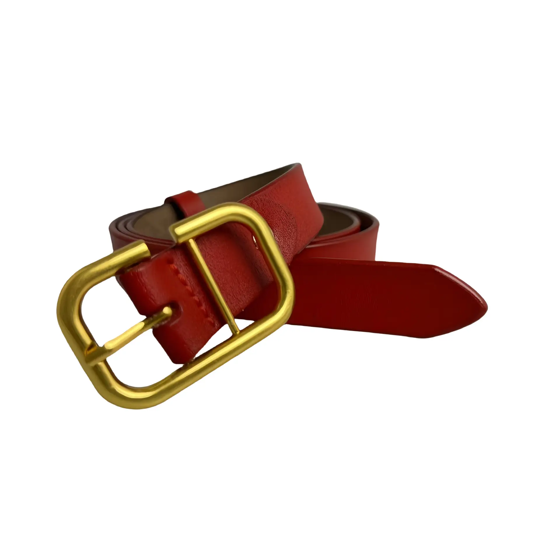 Women's Genuine Leather Pin Buckle Belt Black — feature 12