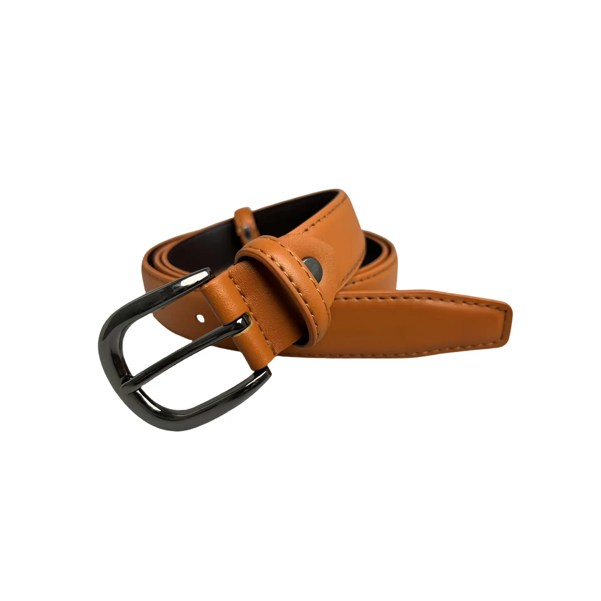 Women's Genuine Leather Pin Buckle Belt Black — feature 14