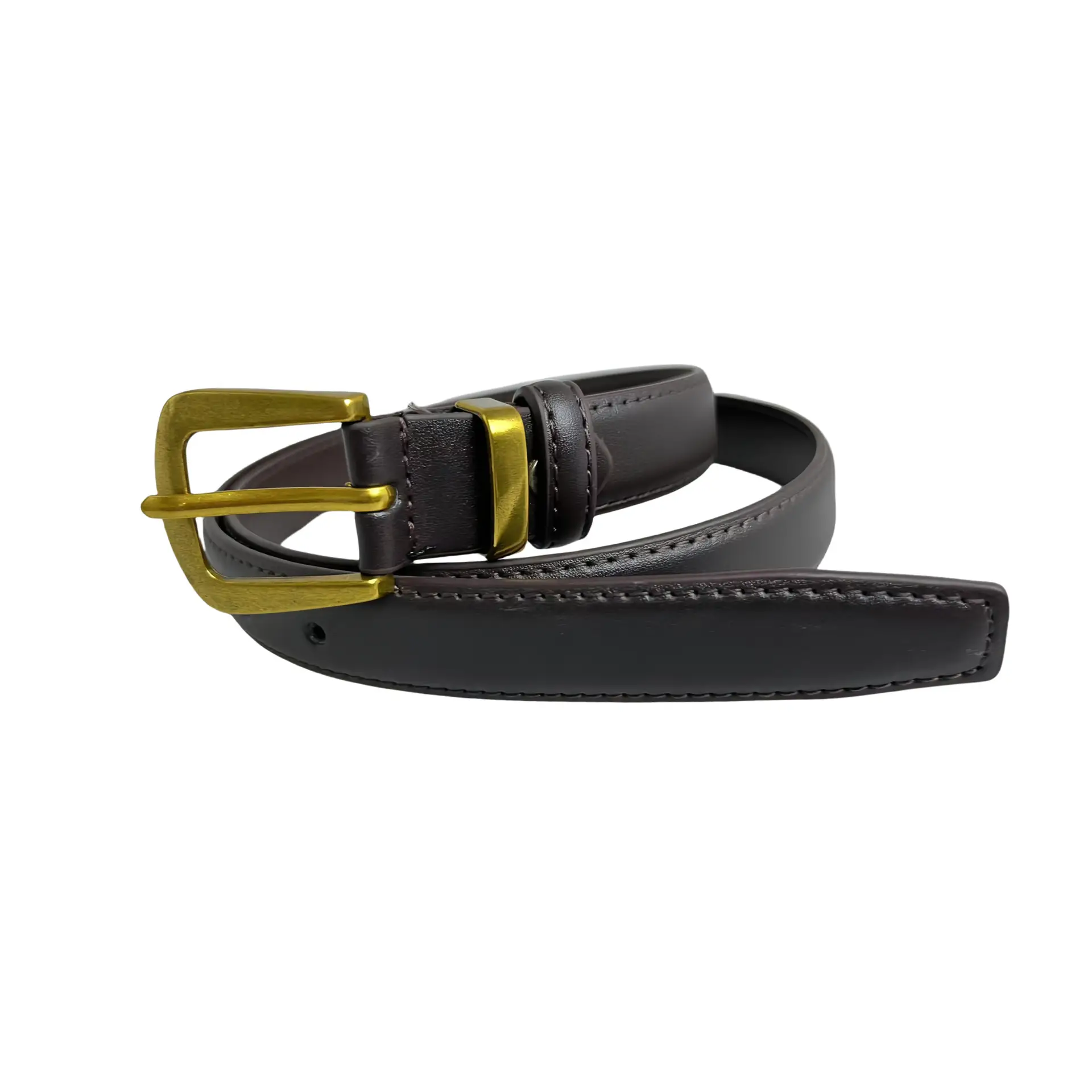 Women's Genuine Leather Pin Buckle Belt Black — feature 17