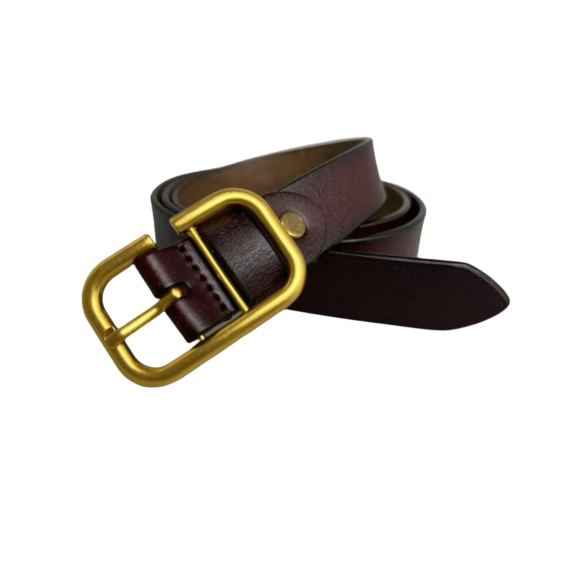 Women's Genuine Leather Pin Buckle Belt Black — feature 18