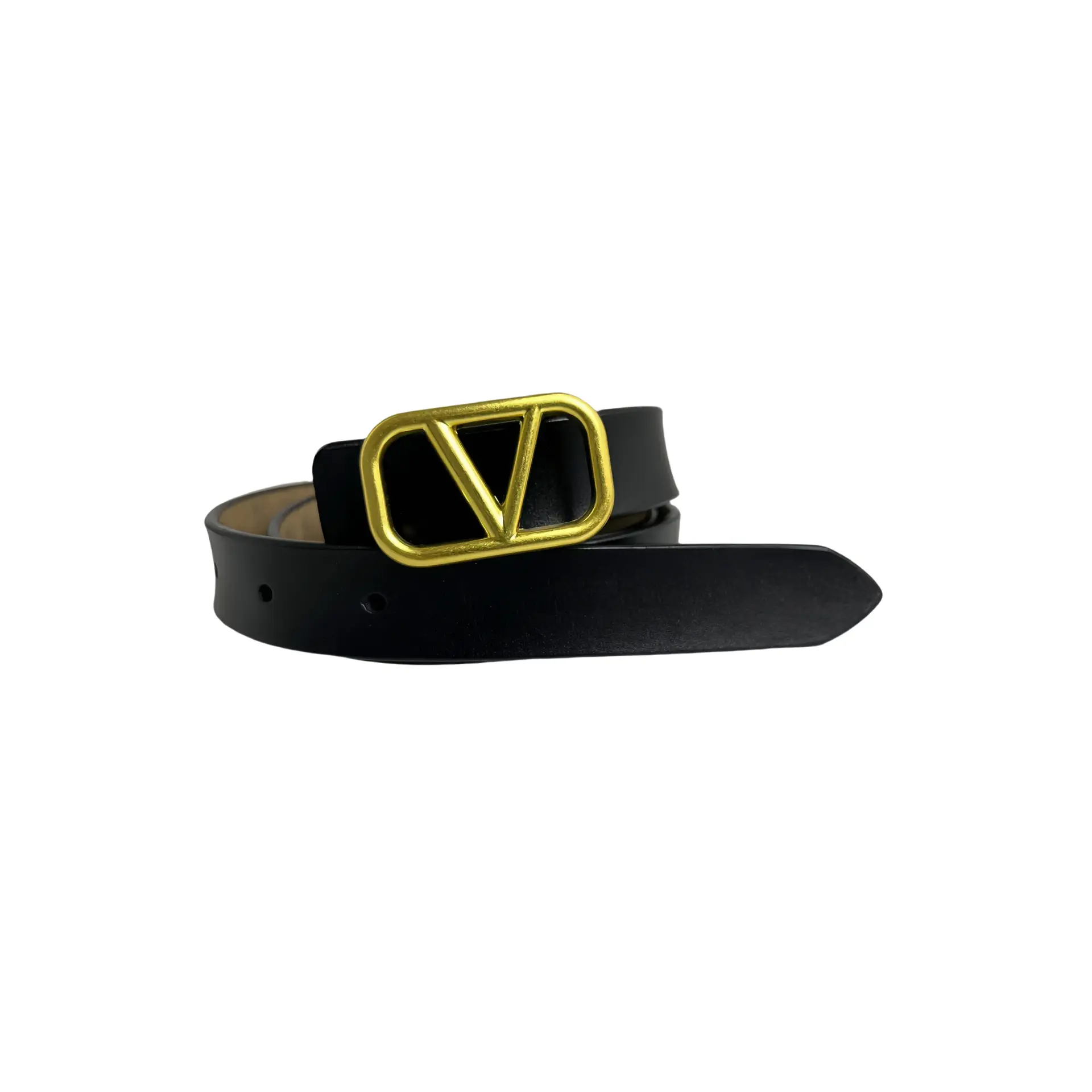 Women's Genuine Leather Pin Buckle Belt Black — feature 22