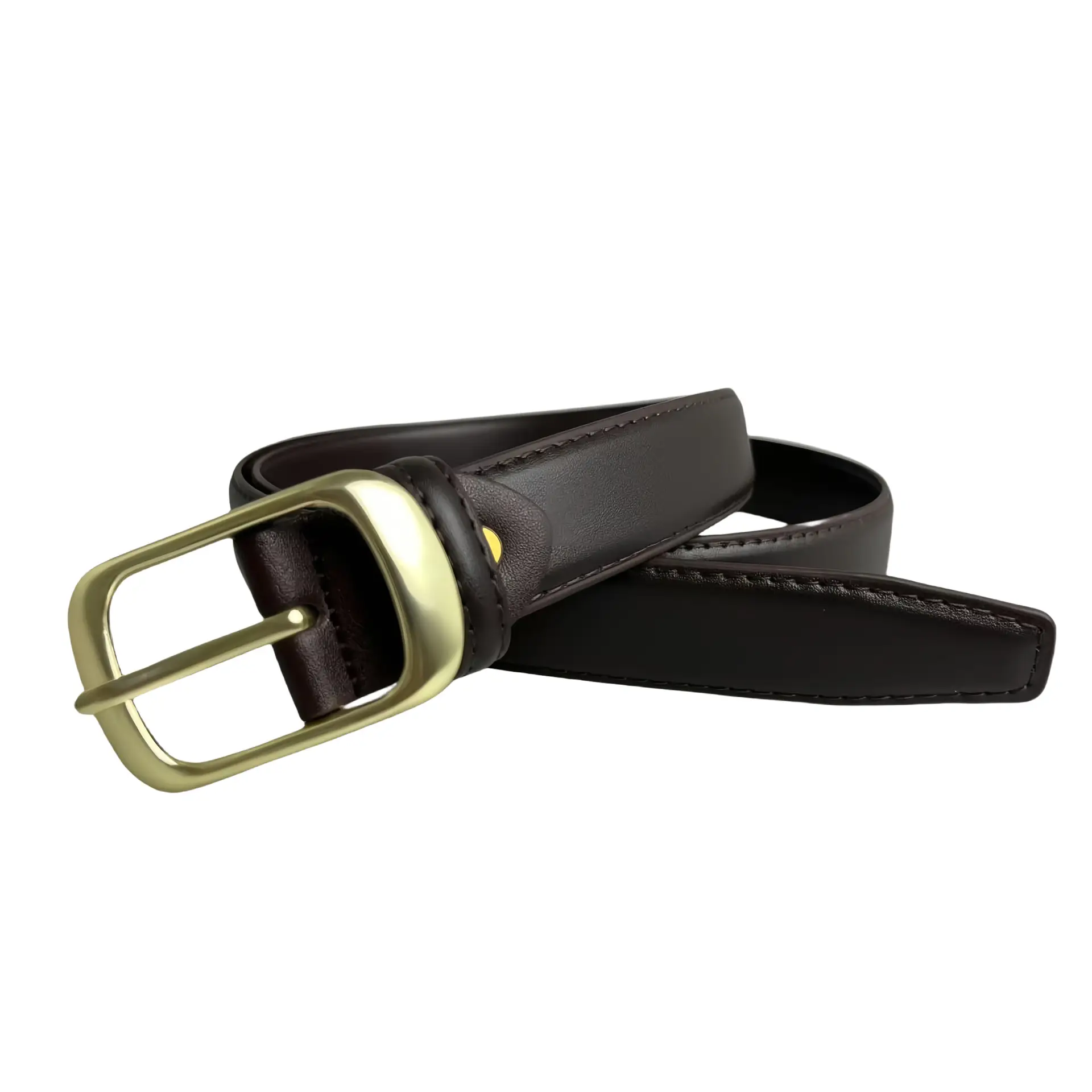 Women's Genuine Leather Pin Buckle Belt Black — feature 27