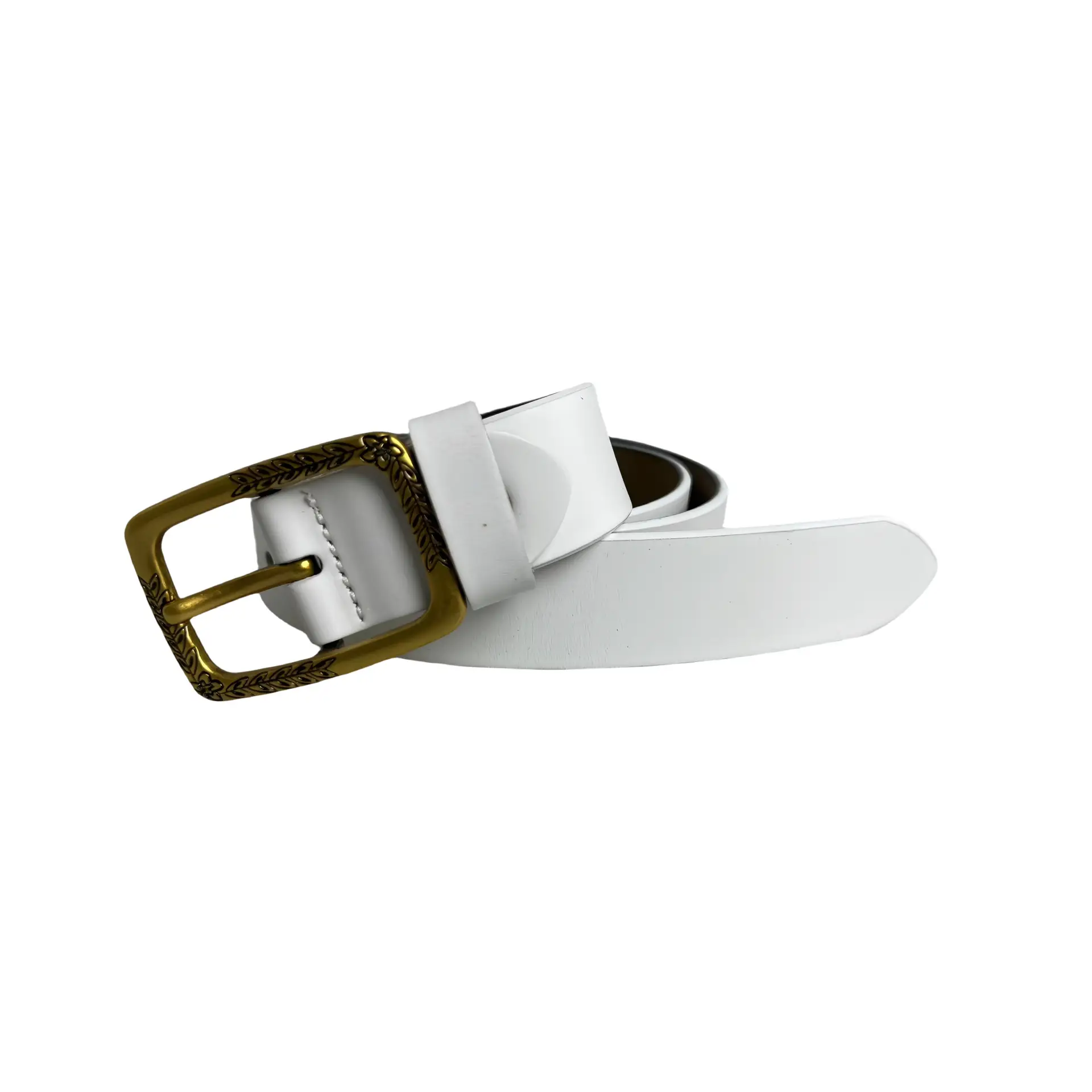 Women's Genuine Leather Pin Buckle Belt Black — feature 28