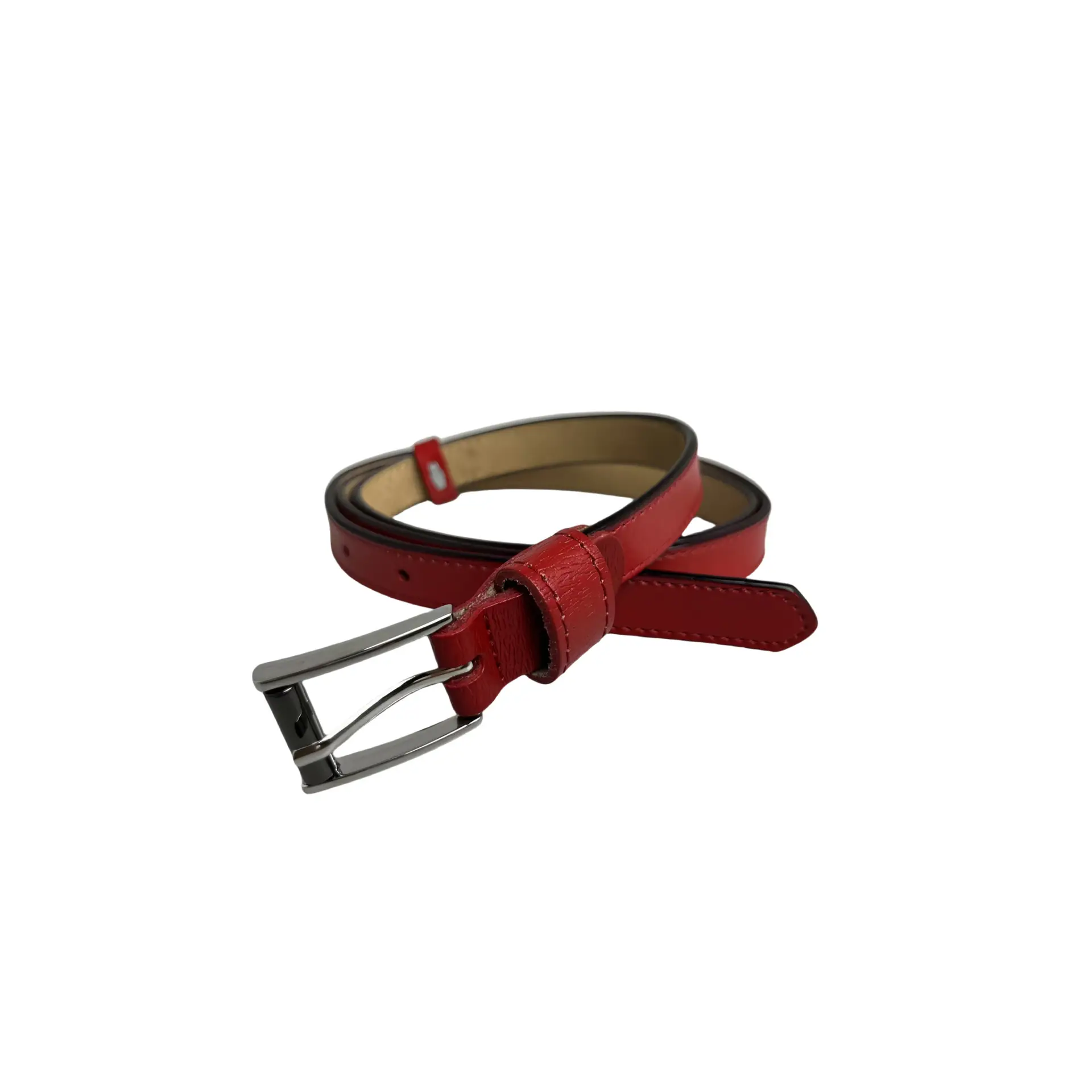 Women's Genuine Leather Pin Buckle Belt Black — feature 7