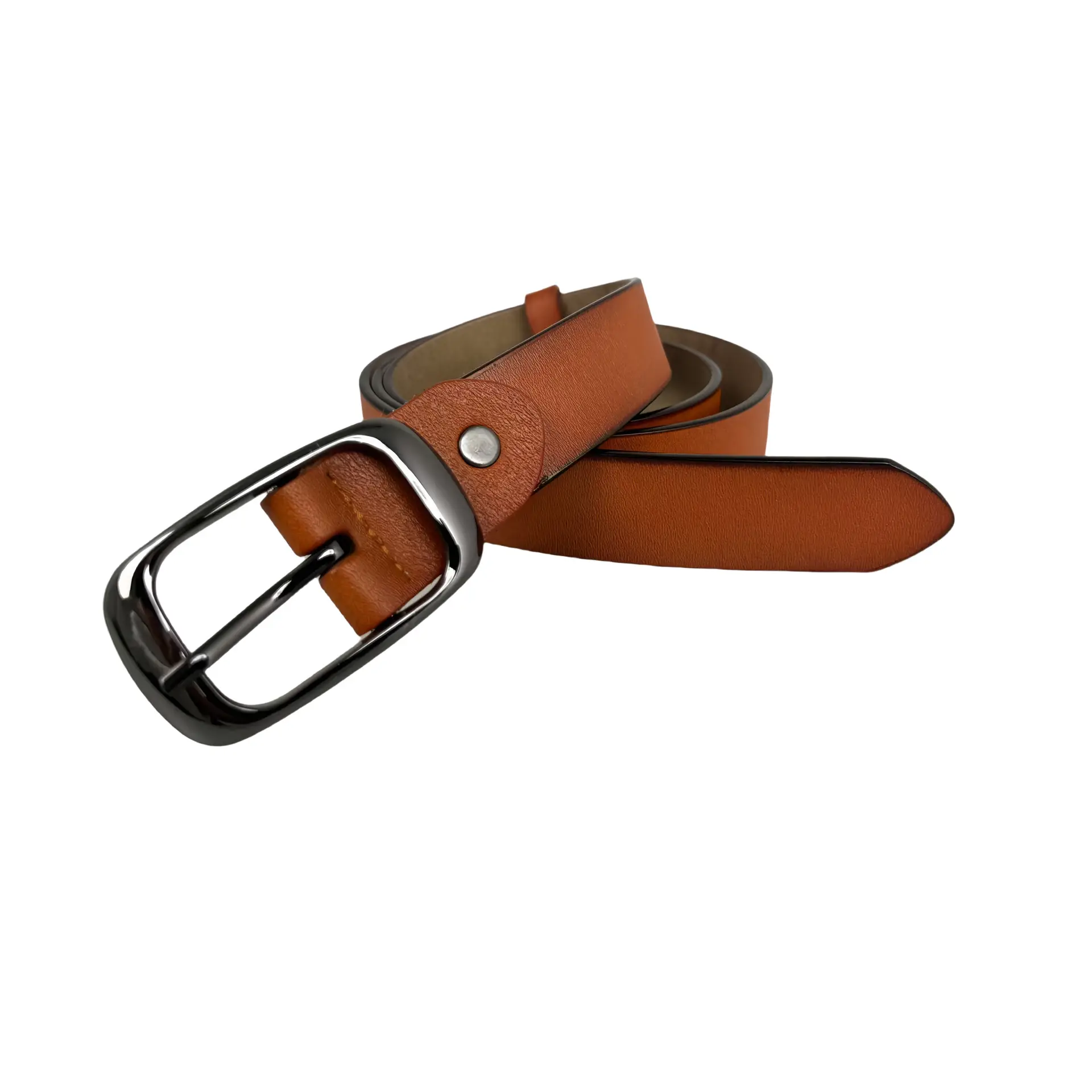 Women's Genuine Leather Pin Buckle Belt Black - Image 16