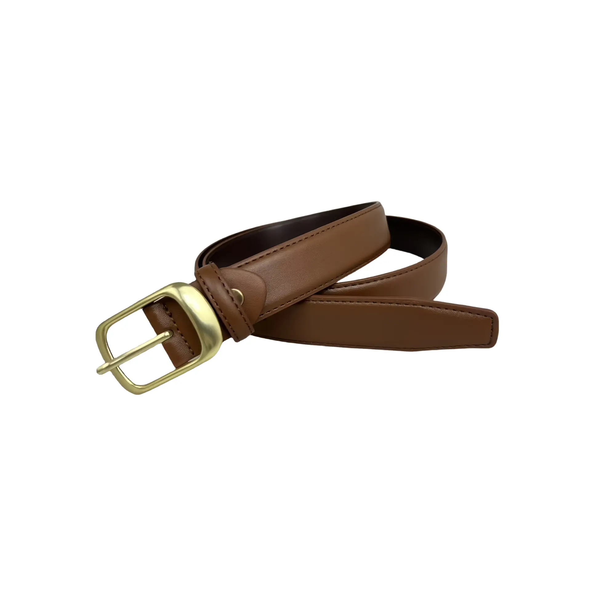 Women's Genuine Leather Pin Buckle Belt Black - Image 21
