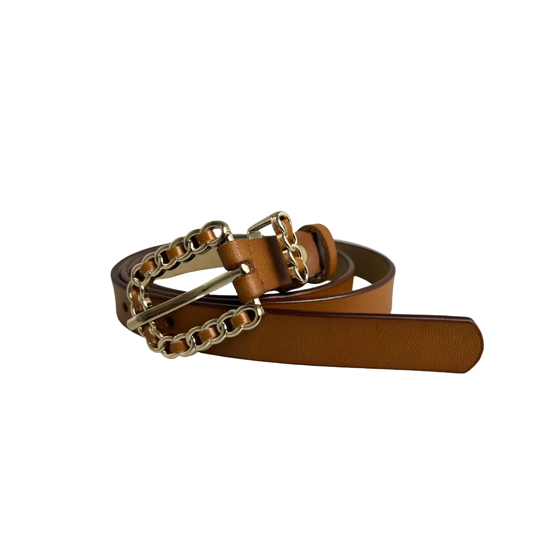 Women's Genuine Leather Pin Buckle Belt Black - Image 9
