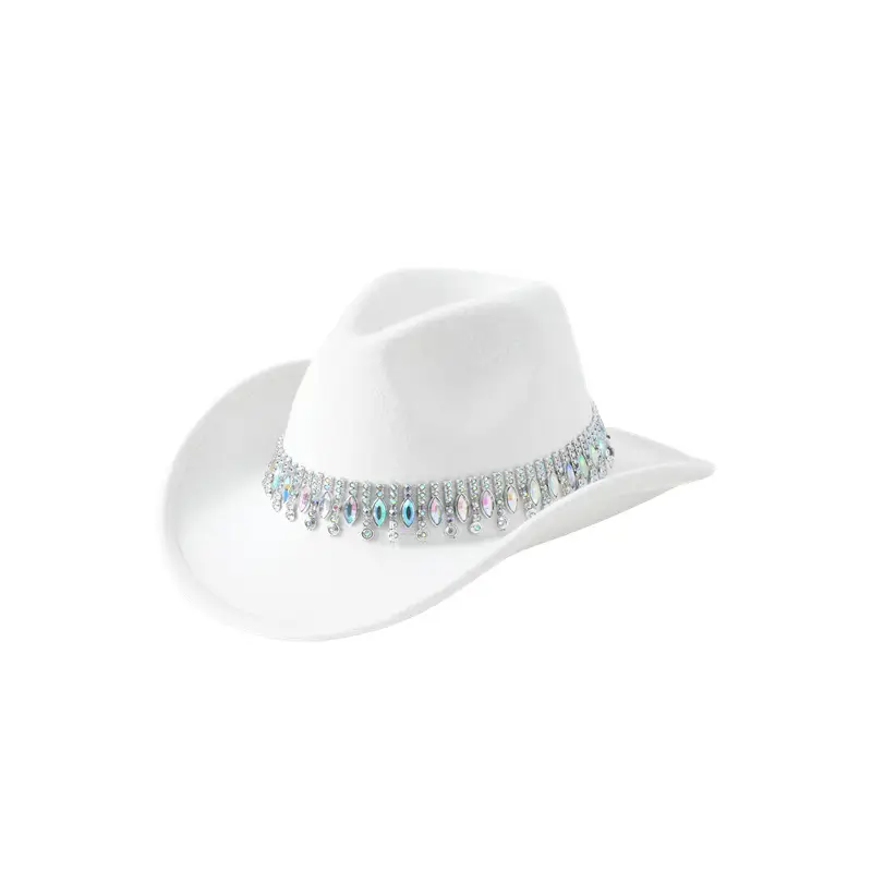 Black Tassels & Gemstone Cowboy Hat for Men Women - Image 12