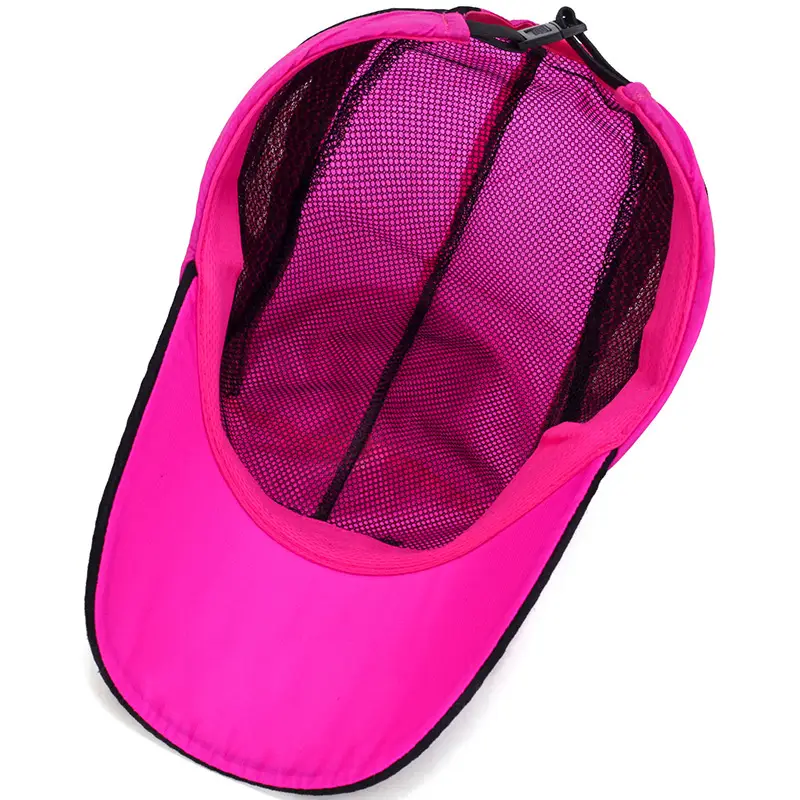 Men Sports Cap Quick Dry Fishing Hat Pink Mesh - Image 9
