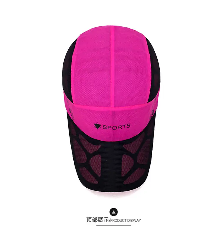 Men Sports Cap Quick Dry Fishing Hat Pink Mesh — feature 8