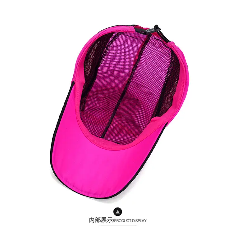 Men Sports Cap Quick Dry Fishing Hat Pink Mesh — feature 9