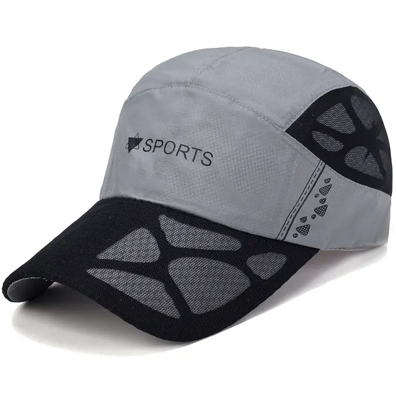 Men Sports Cap Quick Dry Fishing Hat Pink Mesh - Image 4