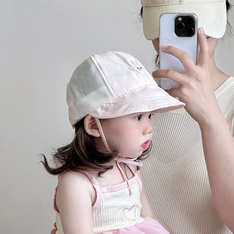 Baby Mesh Sun Hat with Large Brim for Girls - Image 7