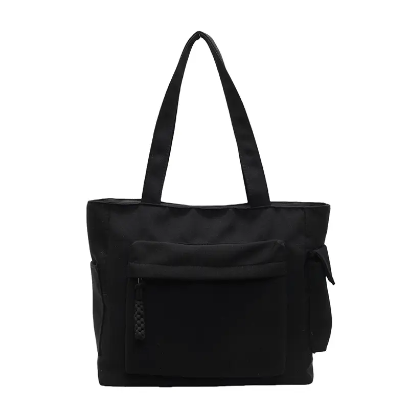Women's Large Capacity Tan Shoulder Bag with Blue Wallet - Image 2