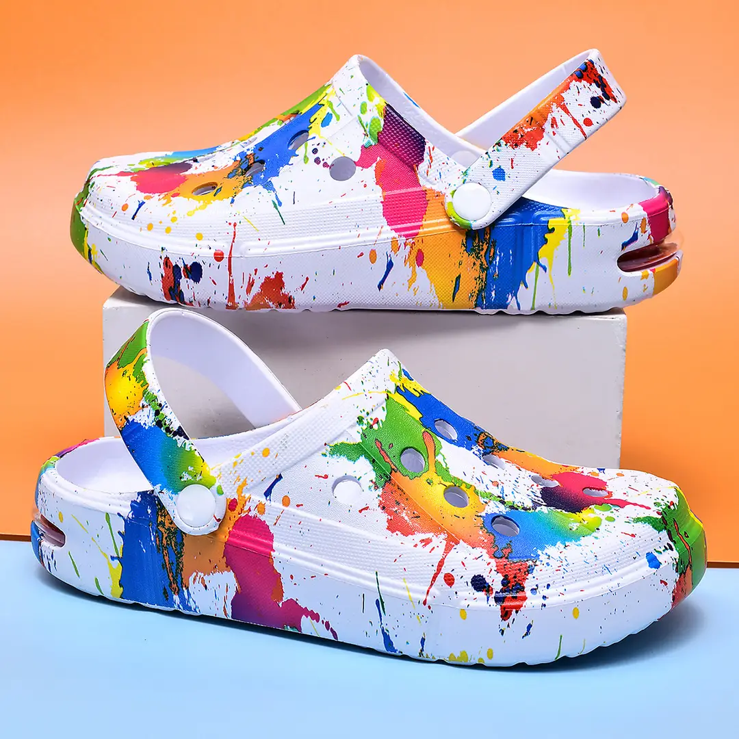 Heat Transfer Cave Shoes Women's EVA New Graffiti Street Hip Hop Garden Shoes European and American Fashion Beach Sandals - Image 6