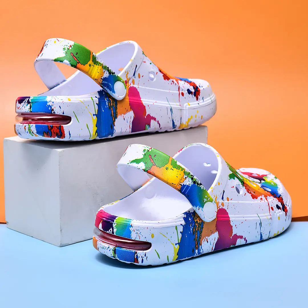 Heat Transfer Cave Shoes Women's EVA New Graffiti Street Hip Hop Garden Shoes European and American Fashion Beach Sandals — feature 5