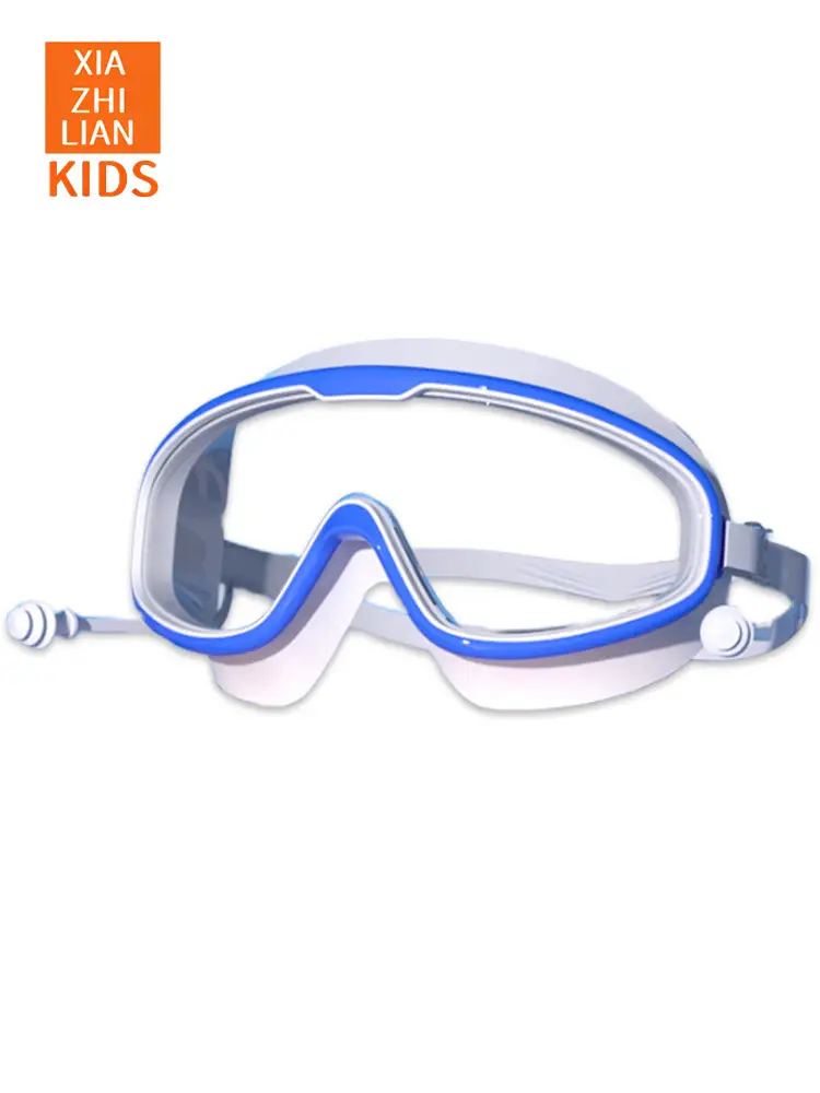 Trendy Dopamine Color Kidsren's Swimming Goggles Waterproof and Anti-Fog High-Definition Large Frame Swimming for Boys and Girls Swimming and Diving 3-14 Years Old