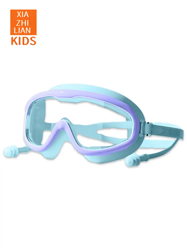 Trendy Dopamine Color Kidsren's Swimming Goggles Waterproof and Anti-Fog High-Definition Large Frame Swimming for Boys and Girls Swimming and Diving 3-14 Years Old