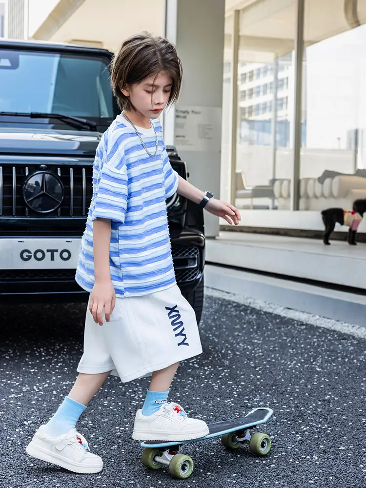 Panda Yuan Yuan 2025 Striped Kids T-Shirt for Boys - Image 6
