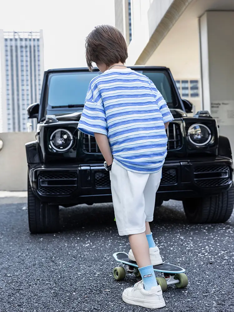 Panda Yuan Yuan 2025 Striped Kids T-Shirt for Boys - Image 7
