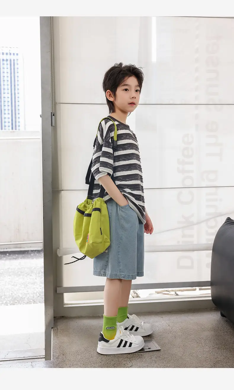 Panda Yuan Yuan 2025 Striped Kids T-Shirt for Boys — feature 25