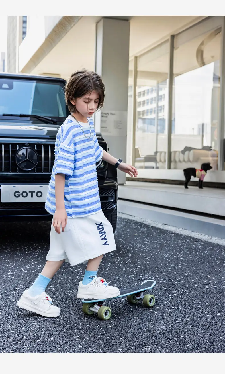 Panda Yuan Yuan 2025 Striped Kids T-Shirt for Boys — feature 29
