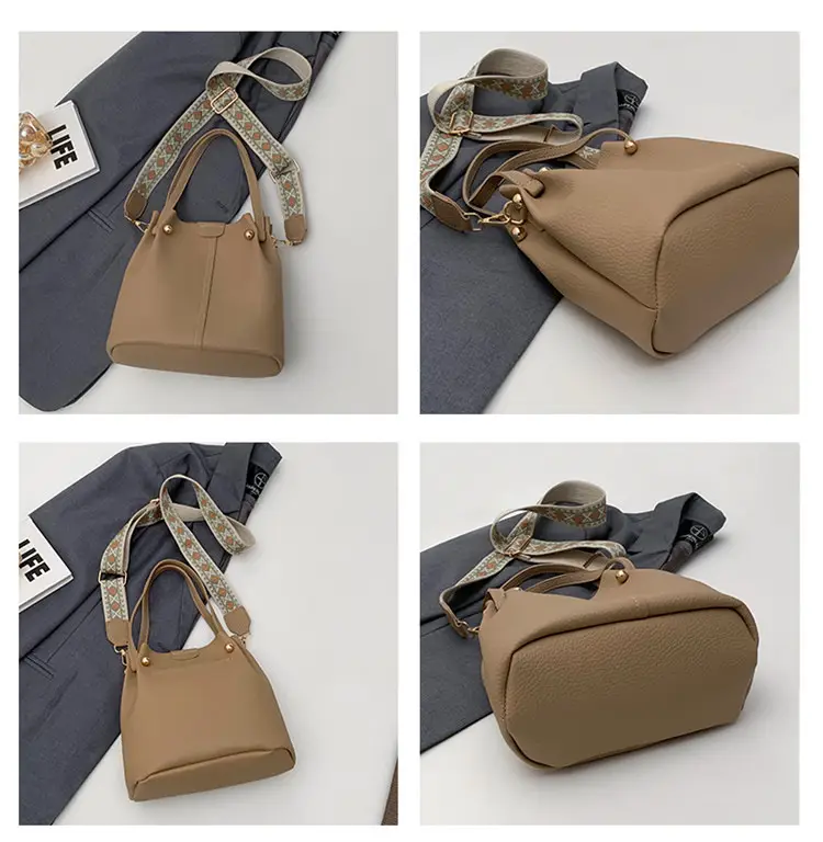 Black Korean Textured Shoulder Bag for Women — feature 11