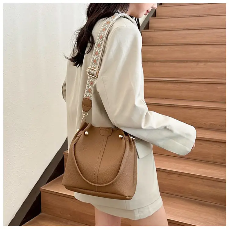 Black Korean Textured Shoulder Bag for Women — feature 15