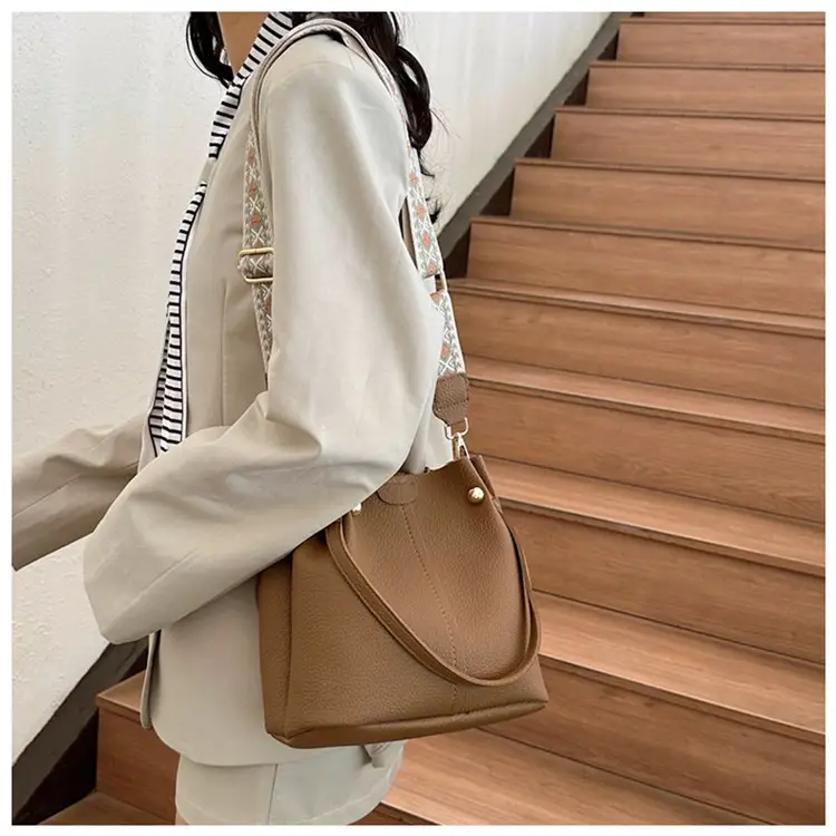Black Korean Textured Shoulder Bag for Women — feature 16