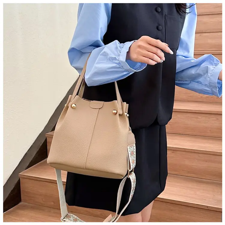 Black Korean Textured Shoulder Bag for Women — feature 20
