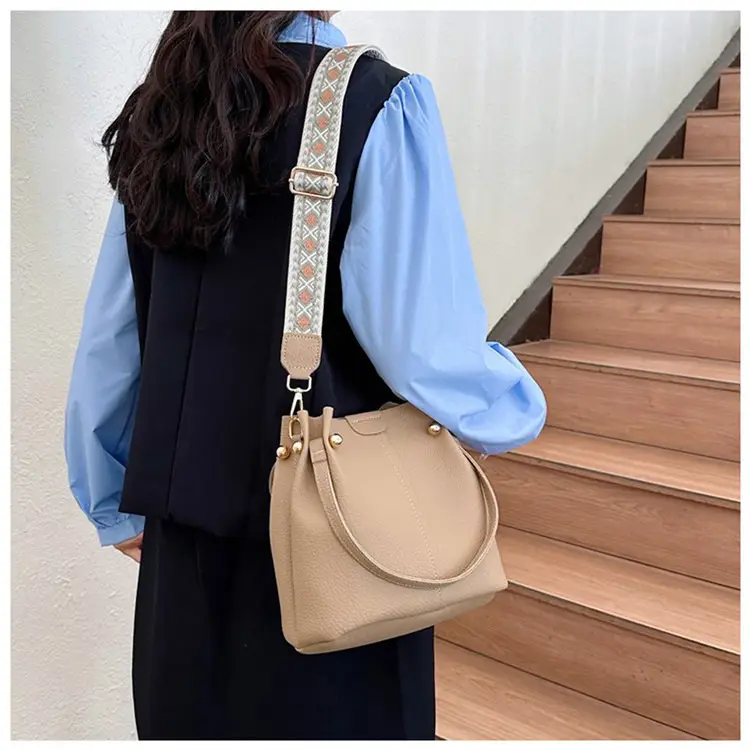 Black Korean Textured Shoulder Bag for Women — feature 21