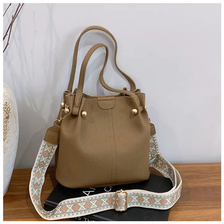 Black Korean Textured Shoulder Bag for Women — feature 23