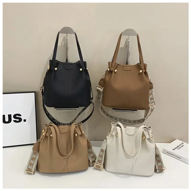 Black Korean Textured Shoulder Bag for Women — feature 26