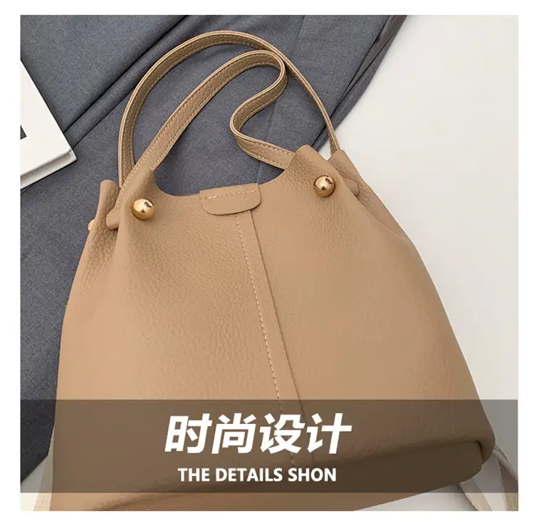 Black Korean Textured Shoulder Bag for Women — feature 6